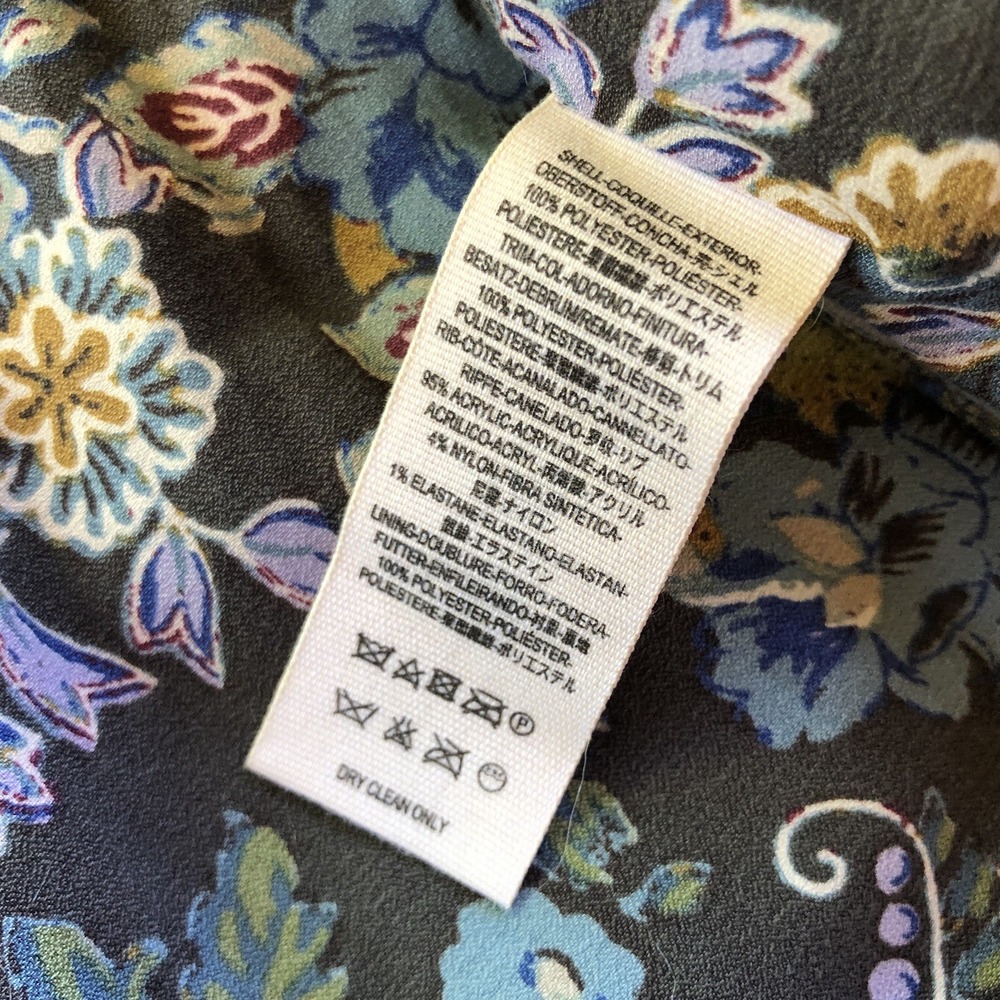 Free People Fluffy Dolman Full Zip Hoodie Jacket Size M Yeti Sherpa Floral Lined - Picture 5 of 10